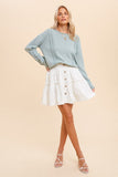 Tiered Button Down Skirt