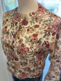 Floral Button Cardigan Sweater