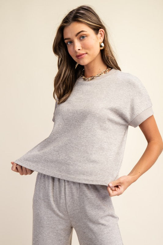 S/S Knit Shirt Taupe