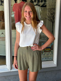 Ruffle Sleeve Blouse Ivory