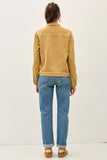 Soft Washed Button Up Jacket Camel