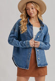 Dolphin Hem Denim Jacket
