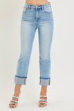 Greta HR Ankle Straight Cuff Jeans Light