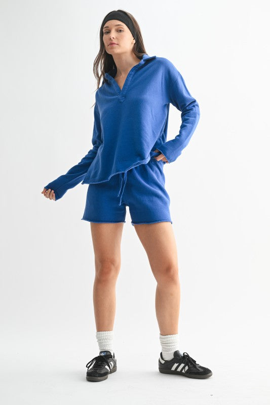 Malibu Vintage Henley Sweatshirt