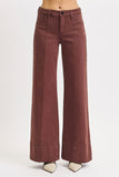 Wyatt Mid Rise Wide Leg chocolate