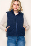 Plaid/Corduroy Reversible Vest