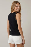 Grommet Ruffle Slv Tank