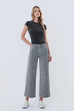 Leaha Leopard HR Wide Leg Denim
