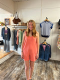 Mineral Washed Vneck Jumper Coral