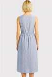 Keyhole Bow Front Stripe Dress