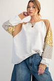 Mineral Wash Patchwork Sweatshirt