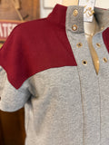 Metal Eyelet Colorblock Top