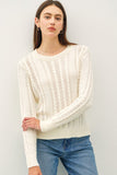 Detailed Cream Sweater Smaller Fit