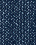 Mens S/S Shirt Elston Leaf Print Navy