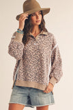 Leopard Grace Signature Button Pullover