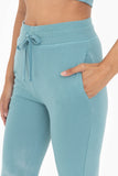 French Terry Cuff Joggers Teal