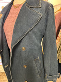 Notch Collar Denim Trench Coat