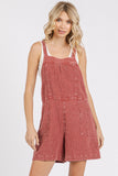 Mineral Wash Gauze Back Tie Romper