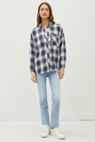 Oversized Soft Flannel Blue