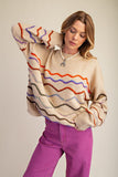 Wavy Stripe oversized Sweater