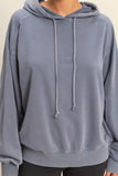 Mineral Washed Hoodie Navy