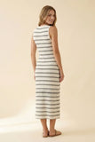 Stretch BodyCon Ivory Stripe Dress
