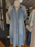 Dolman S/S Tencel Chambray Mini Dress