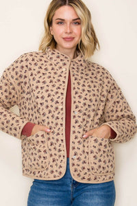 Polar Neck Button Down L/S Ditsy Floral Jacket