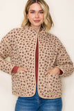 Polar Neck Button Down L/S Ditsy Floral Jacket