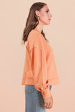 Raw Edge Oversized Textured Top
