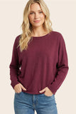Crewneck Dolman Sweater Burgundy