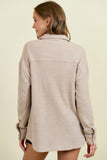 Waffle Knit Button Down Shacket