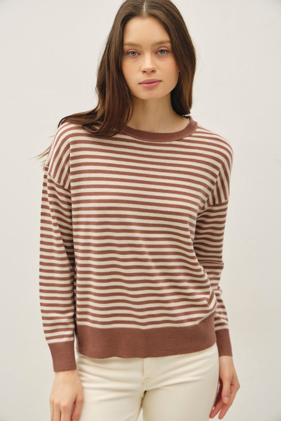 Striped Sweater Brown