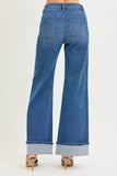Eliana MR Wide Cuffed Jeans