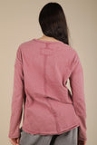 Plus L/S Topw/ Chest Pocket Mauve