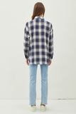 Oversized Soft Flannel Blue