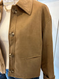 Sueded Crop Jacket Camel