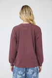 Maroon L/S Knit Top