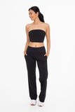 Nylon Blend Tailored Pants Blk