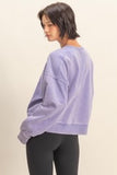 Washed Oversized Crew Hem