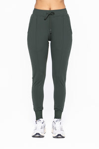 Slim Fit Paneled Joggers Deep Forest