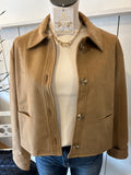Sueded Crop Jacket Camel