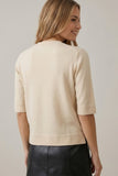 Elbow Slv Sweater Cream