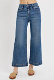 Megan HR Crop Wide Leg Yoke Jeans