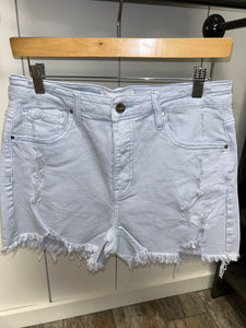 Elliot High Rise Distressed Shorts IceBlue