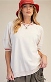 S/S Mineral Wash Top Boho Natural