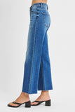 Jessa Mid Rise Crop Wide Straight Jeans