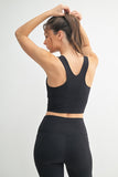 Square Neck Ribbed Racerback