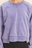 Washed Oversized Crew Hem