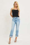 Greta HR Ankle Straight Cuff Jeans Light